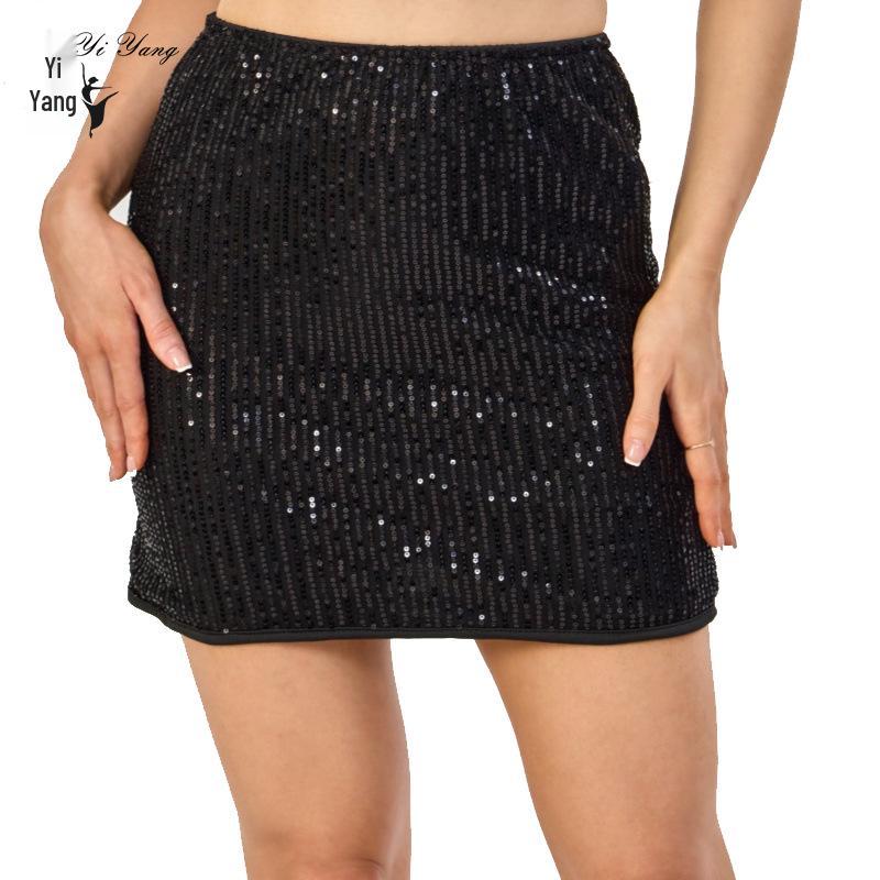 High Waist Sequin Bodycon Mini Skirt - European & American Nightclub Party Wear