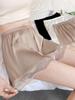 Damen Sommer Dünn Seidig Satin Spitze Besatz Sicherheitsshorts