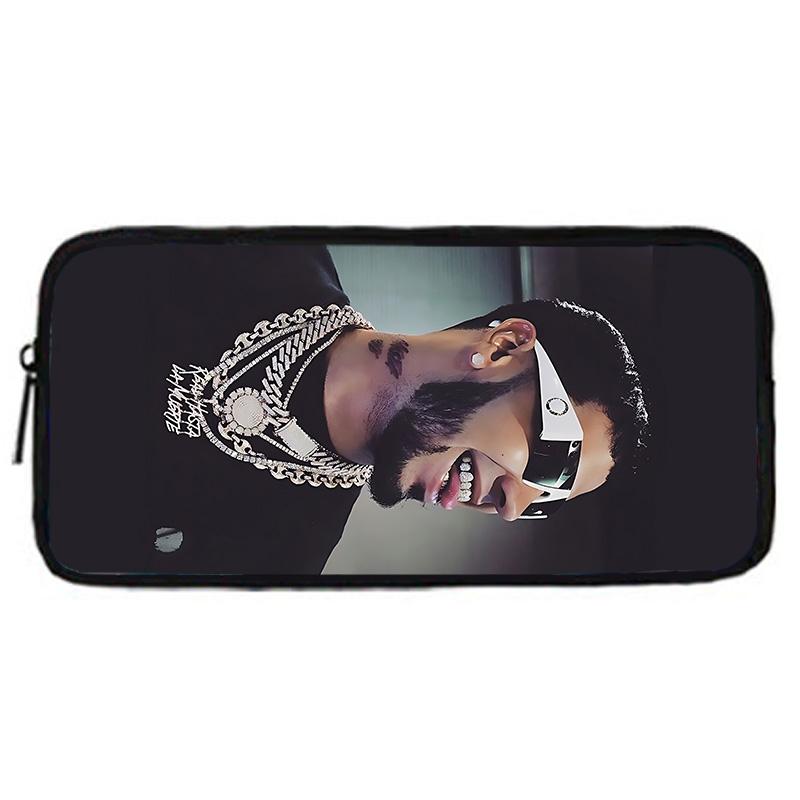Fashion Hot Rapper Anuel AA Child School Backpack with Lunch Bags ,Pencil Bags ,School Bags for Boys Girls Best Gift