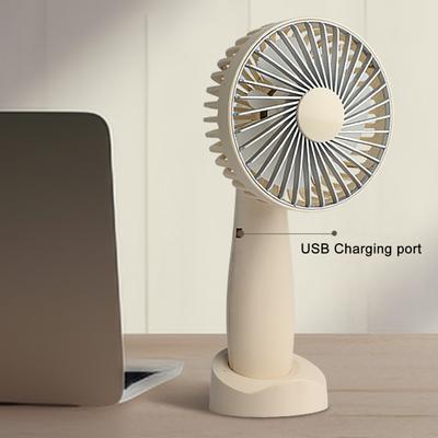Mini-Schreibtischventilator Handyhalter 180 Grad verstellbar USB wiederaufladbar Sommer Handventilator Tragbarer Mini-Personenlüfter mit Ständer