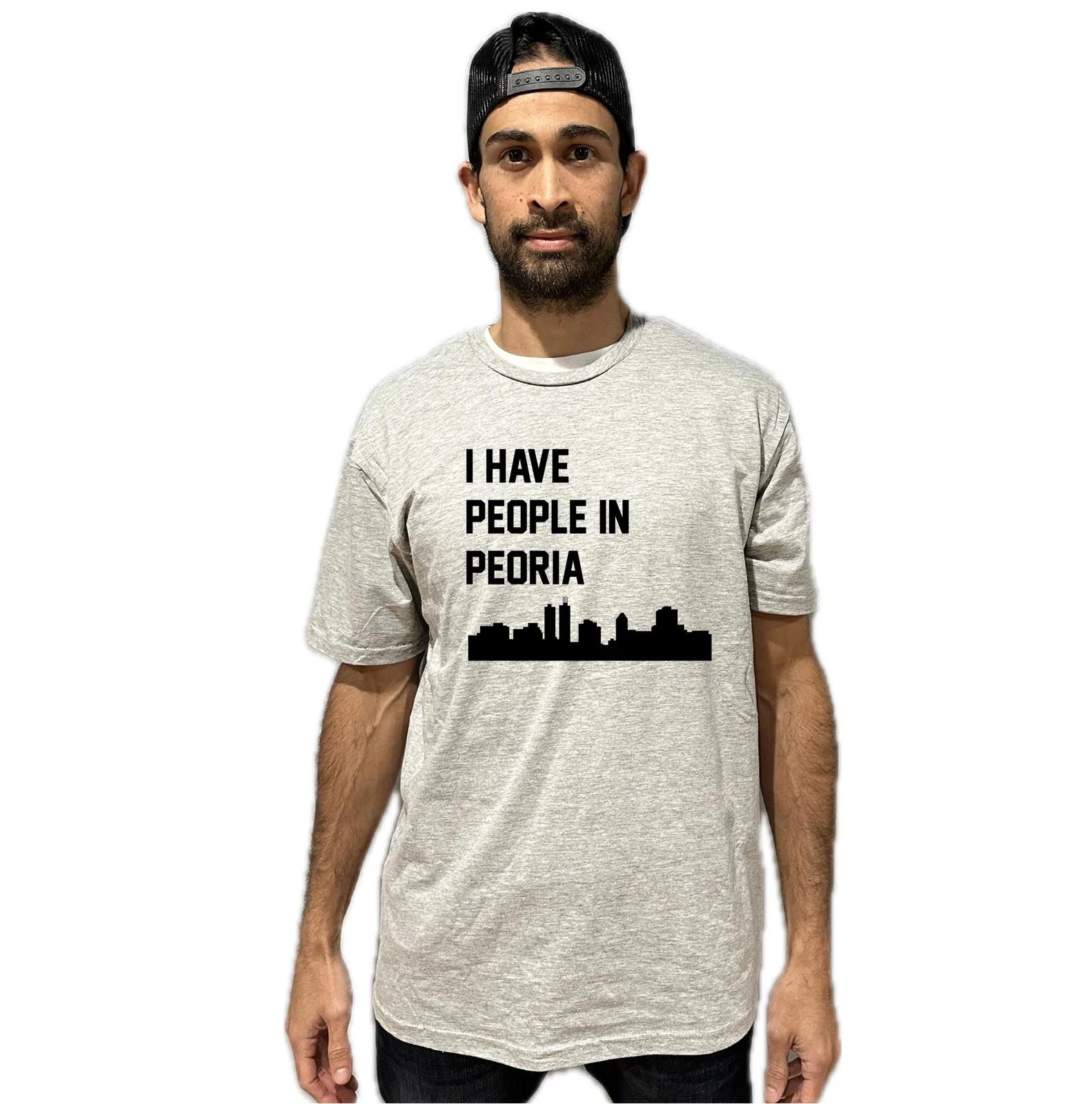 I Have People In Peoria Illinois Skyline T-Shirt 2XL