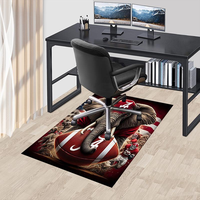 1PC Alabama Crimson Tide Non-Slip Floor Carpet Compatible for Office&Living Room&Bedroom&Dining room - Flat- Soft & Pattern, Vibrant Colors-W235