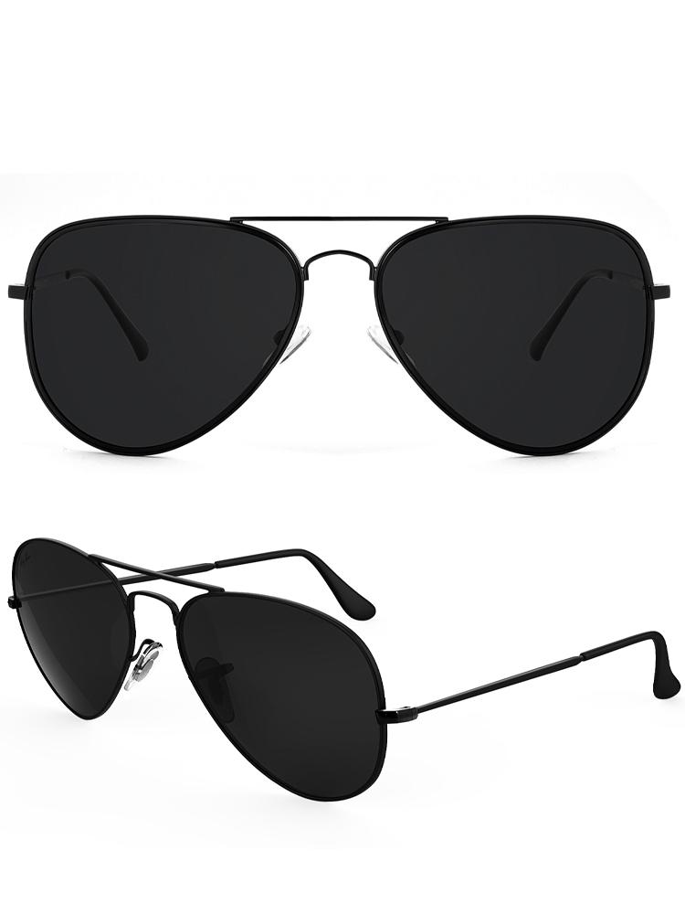 

Maxjuli Polarized Aviator Fashion Sunglasses For Big Heads Men Women 8123 M