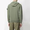 STONE ISLAND Zip Cotton Hoodie Men Hoodies Military-Green 721564251-V0058