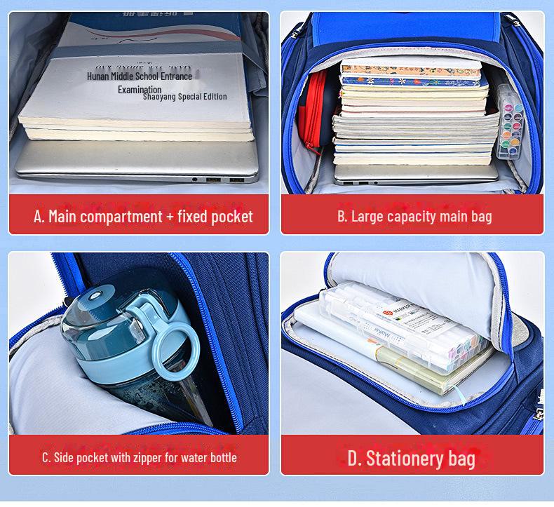 Leichter Rucksack mit Weltraum-Motiv für Kinder im Alter von 6-12 Jahren, Klassen 1-6