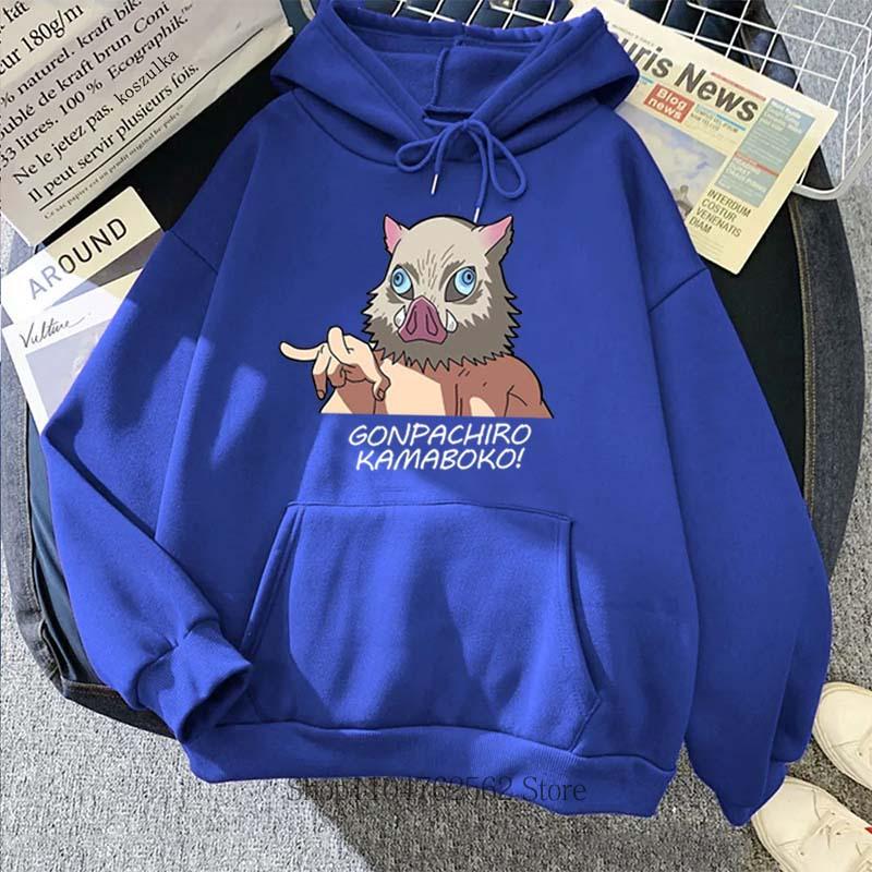 Men New Wild Boar Printed Hoodie Autumn Winter Harajuku Fashion Pullover Men Casual Fleece O-neck Long Sleeve Sweatshirts
