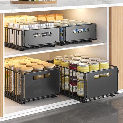 Under-Sink Pull-Out Kitchen Organizer Drawer and Spice Rack