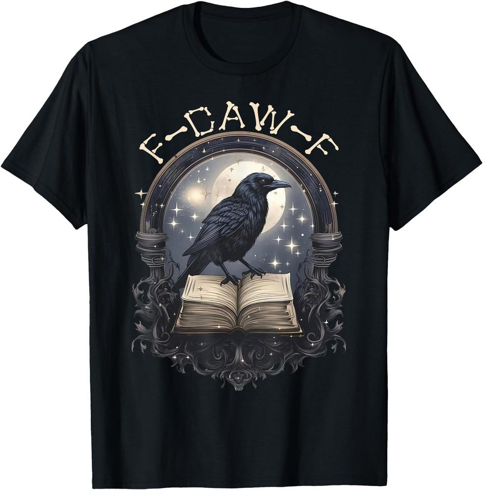 Funny F Caw F Raven Bird Saying Graphic T-Shirt, Black Bird, Funny Crow T-Shirt Unisex T-Shirt M