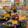 Boys Construction Dump Truck Toys, Alloy Realistic Excavator Pull Back Truck With Lights And Sounds