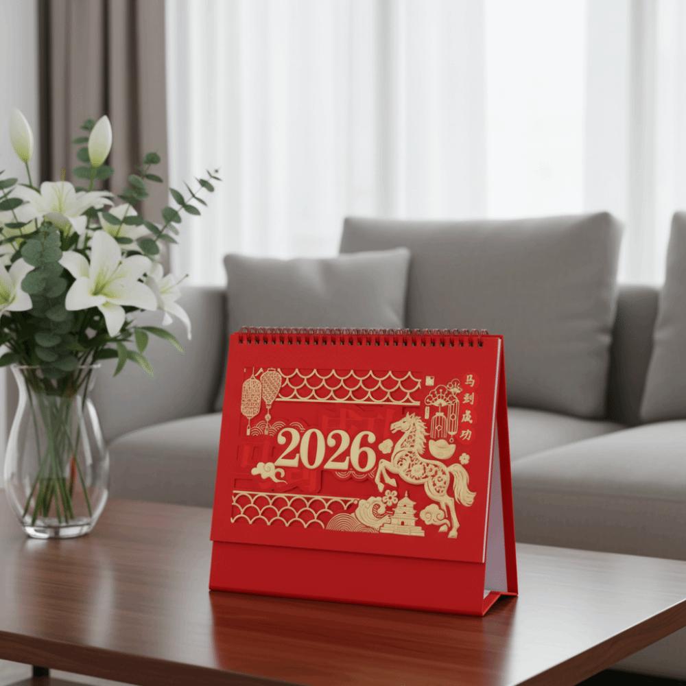 Zodiac Standing Flip Desk Calendar Horse Year Desk Planner Business Planner New Year