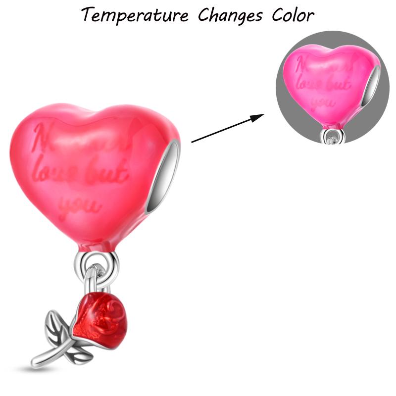100% S925 Silver Temperature Change Color Chameleon Elephant Trendy Charms Fit Pan Original Bracelets DIY Fine Jewelry Gifts