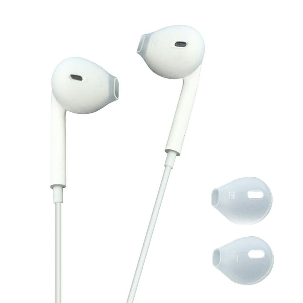 

ELECOM Earpods Eartips, Genuine iPhone Earbud Covers, Silicone, Anti-Slip, Sound-Isolating, Clear, P-APEPCCR