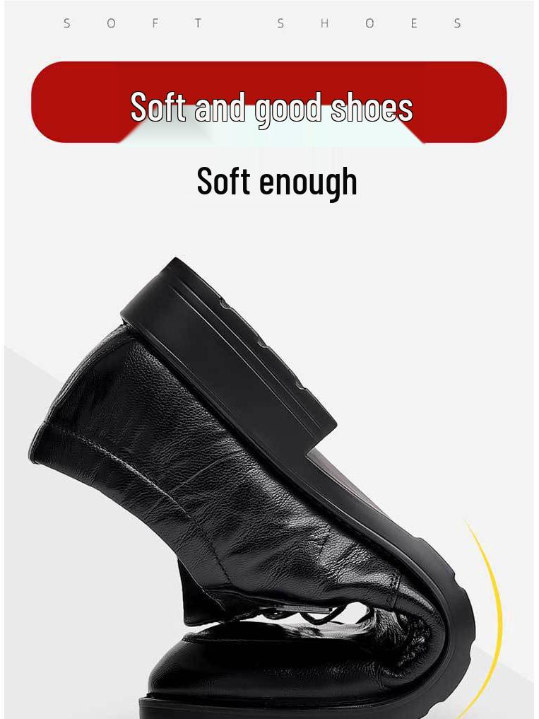 Herrenschuhe aus atmungsaktivem Leder im koreanischen Stil: Business, Casual, Formal, Hochzeit Weiche Sohlen