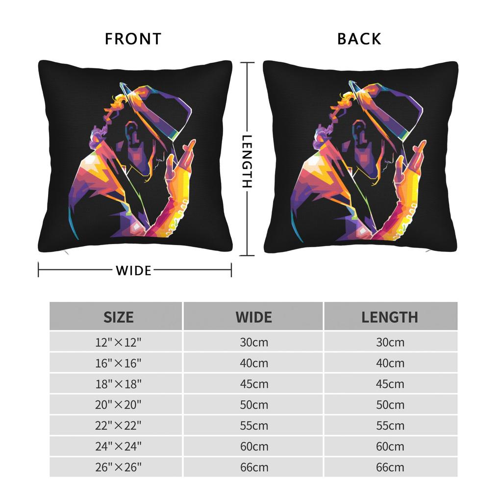 Mj King Of Pop Square Pillow Case Polyester Decorative Pillow Pillowcover Home Decor