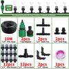 10-20M Automatic Watering Irrigation System Portable Misting Fog Nozzles Garden Hose Spray Head W/ 4/7mm Tee Connector for Patio