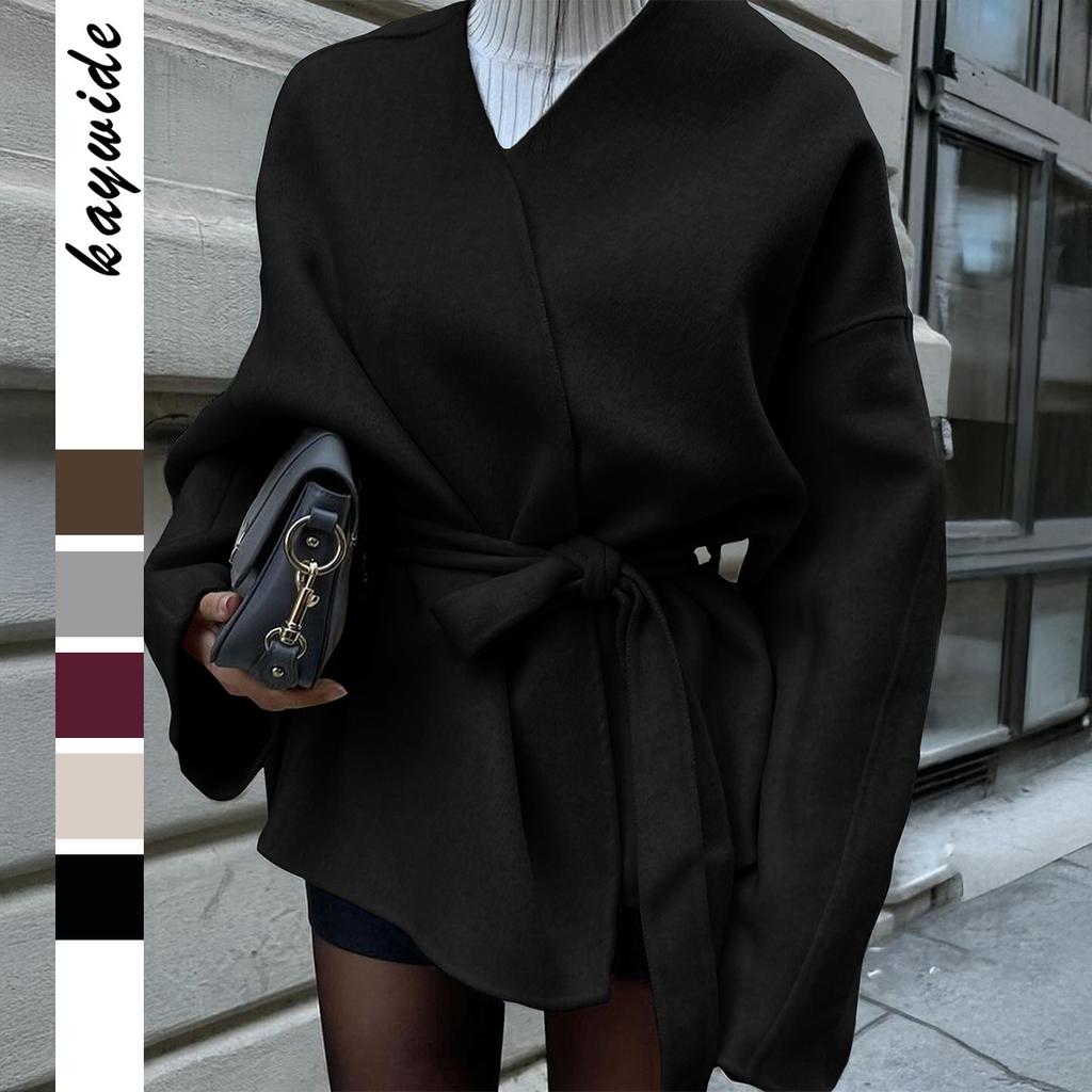 Elegant Lace-Up Long Sleeve Blazer Women's Fall/Winter 2025