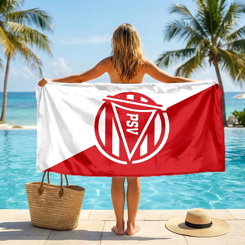 Telo da Spiaggia PSV Eindhoven FC Stampa Asciugatura Rapida Microfibra Assorbente Portatile da Viaggio Asciugamano da Nuoto
