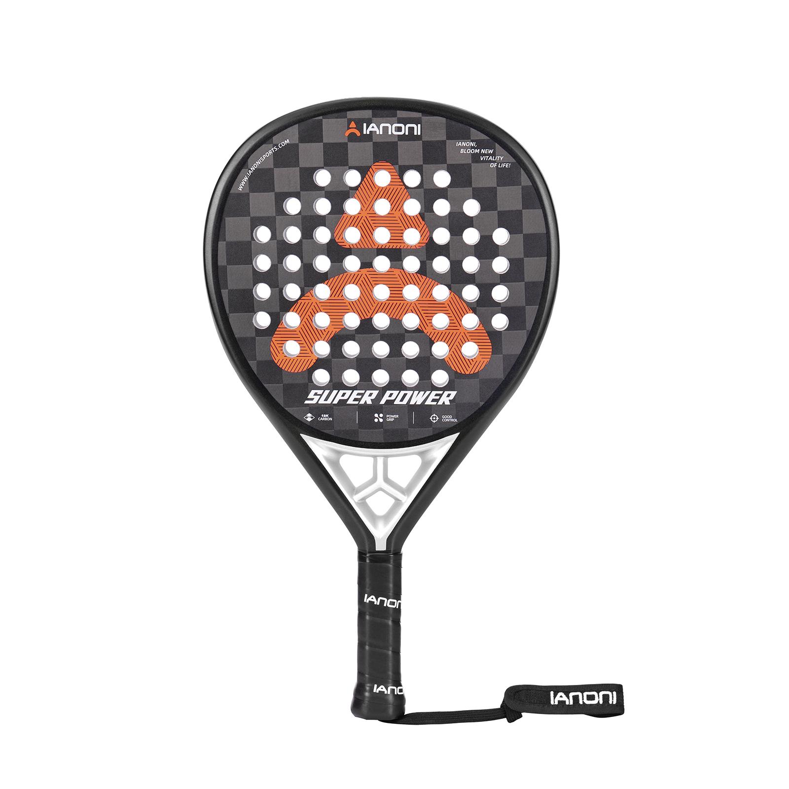 IANONI ORANGE SUPER POWER Black&Blue 38mm 360g Padel Rackets Carbon Fiber 18k Rough Surface Raqueta Paddle Racket оранжевый