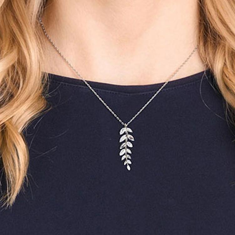 Swarovski Mayfly Leaf Necklace Women Necklaces Silver 5423184