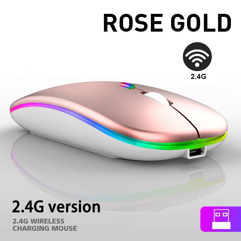 2.4GHz Wireless Bluetooth Mouse With USB Rechargeable RGB Gaming Mouse for Computer Laptop PC Macbook Gamer Mouse Dropshipping