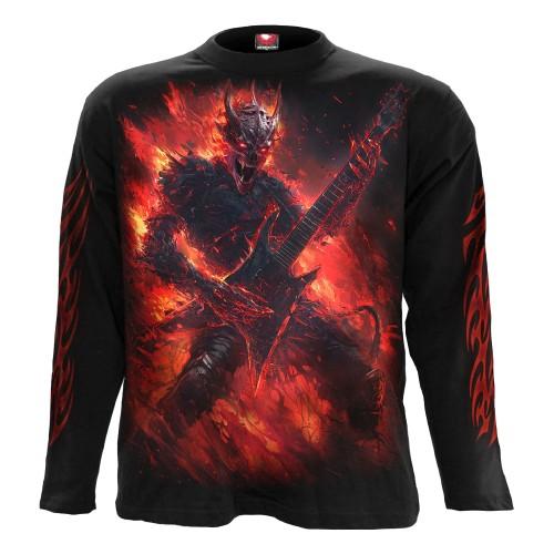 Spiral Direct Unisex Adult Riff Burner Back Print Long-Sleeved T-Shirt