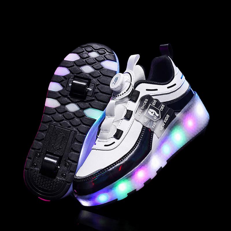 Bozong LED Double-Wheel Roller Skates for Kids 30