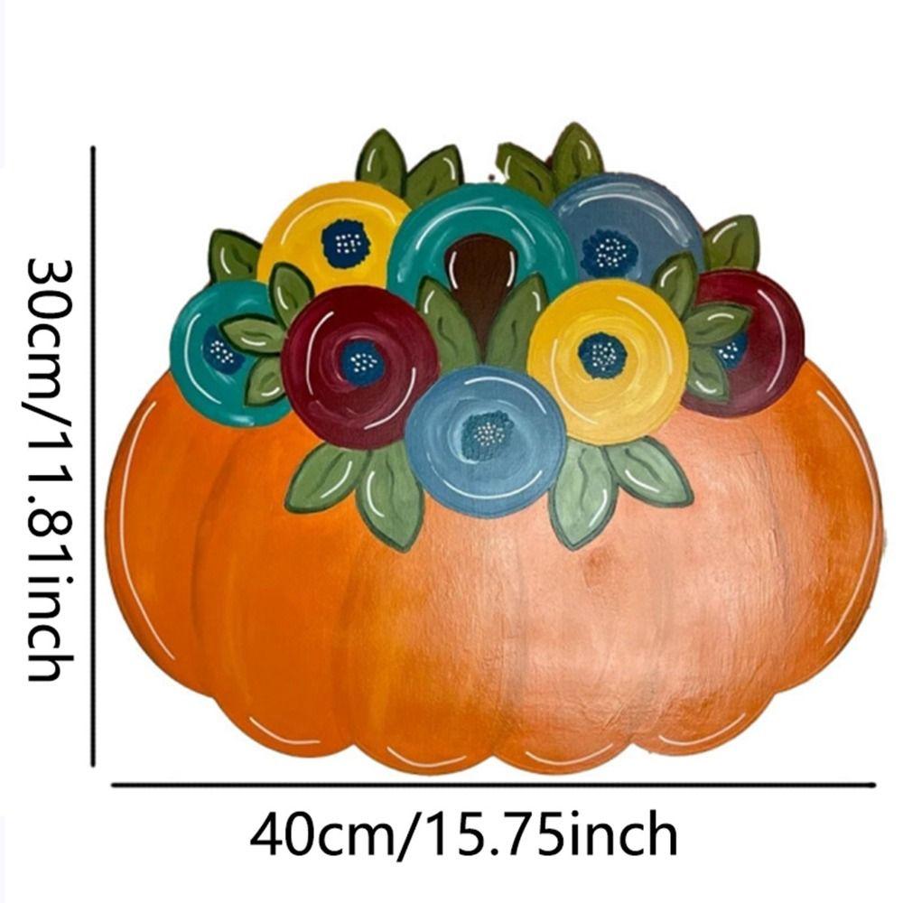 With Rope Wooden Pumpkin Door Plate Reusable Halloween Hanging Ornaments  Layout Decor