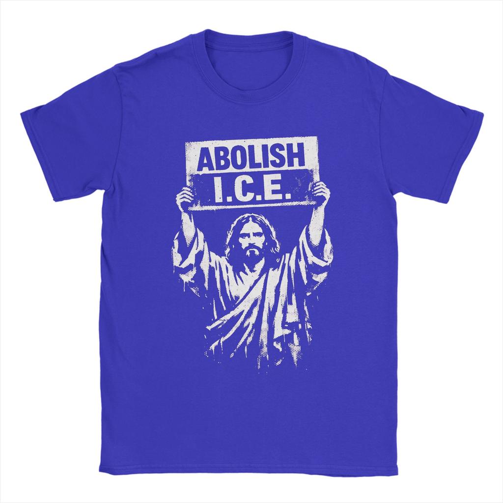 Abolish Ice Cotton TShirt For Unisex Summer Street Style T Shirts O Neck Fashion Tee Shirt Plus Size Custom Logo Tops