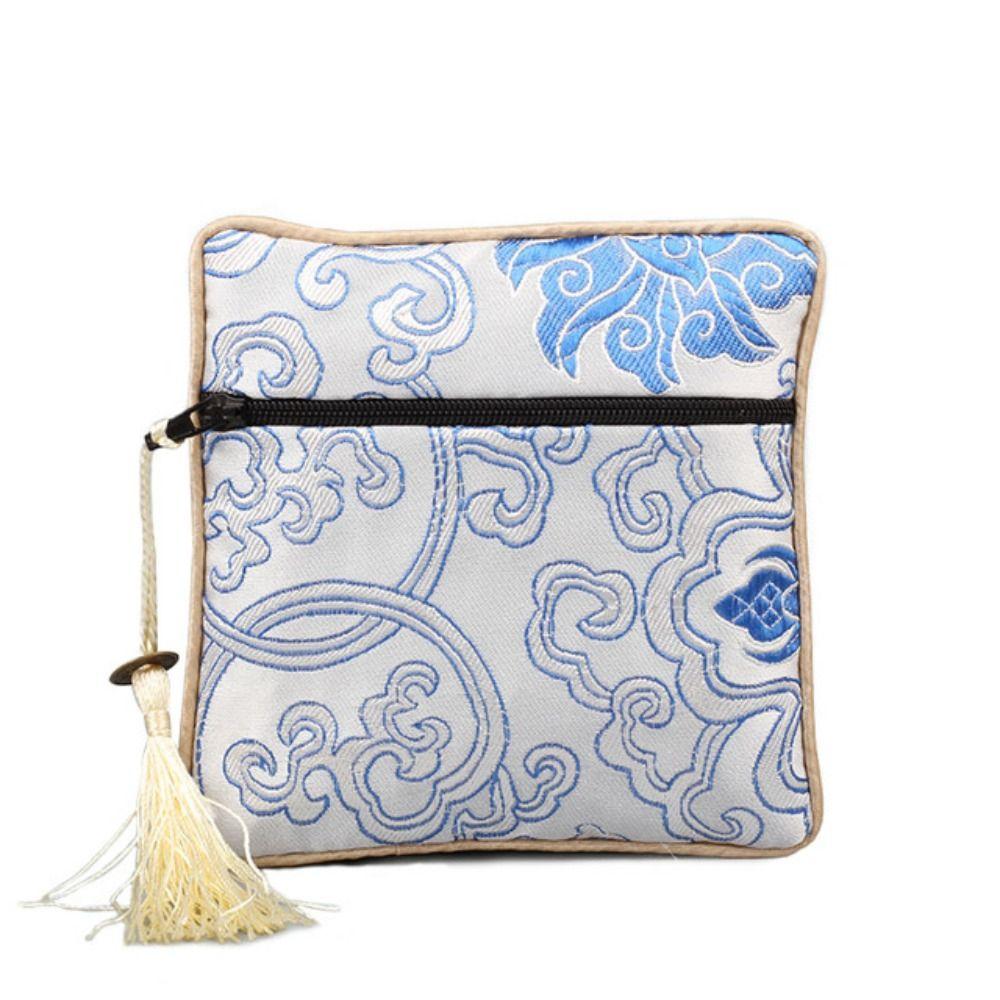 Jewelry Packaging Chinese Style Coin Purse Silk Jewelry Organizer Brocade Pouch Jewelry Storage Bag