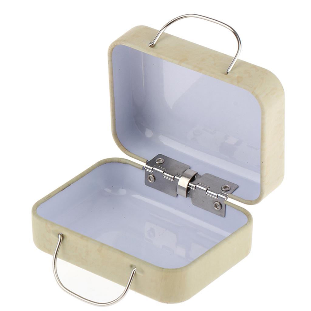 1/6 Scale Furniture Miniature Iron Suitcase Scene Layout DIY A