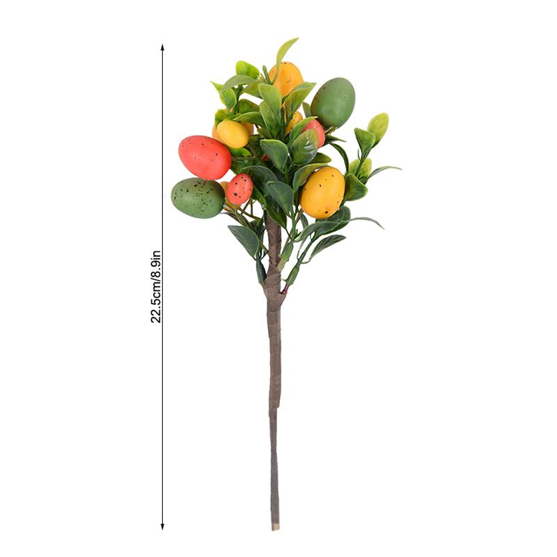 

Пасхальное яйцо ветка дерева красочная картина пенопластовые яйца искусственный цветок украшение 2024 весенняя пасхальная домашняя ваза украшение искусственное растение