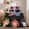 The Quintessential Quintuplets Premium 2D Print Flannel Blanket, Cartoon Decorative Throw for Sofa, Soft Bedding for Travel_LIAN