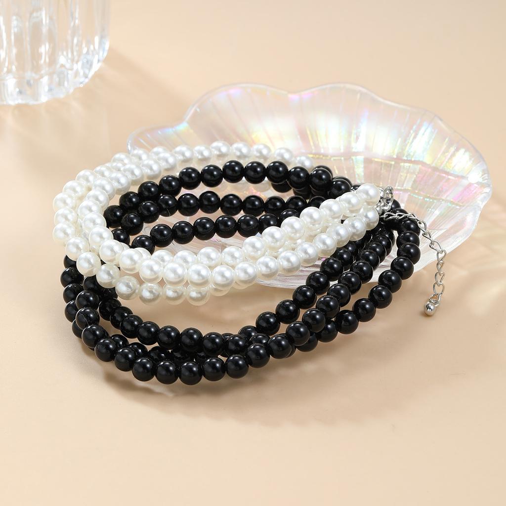 Multi-layer Imitation Pearl Necklace Exaggerated European and American Neckwear Women's Elegant Banquet Bridal Accessories Necklace