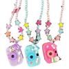 2Pcs Cute Glowing Toy Cartoon Sanrio Kuromi Children Projection Camera Beaded Necklace Bracelet Jewelry Girl Birthday Gift