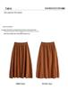 Women's High Waist Corduroy A-Line Mid-Length Skirt for Autumn/Winter