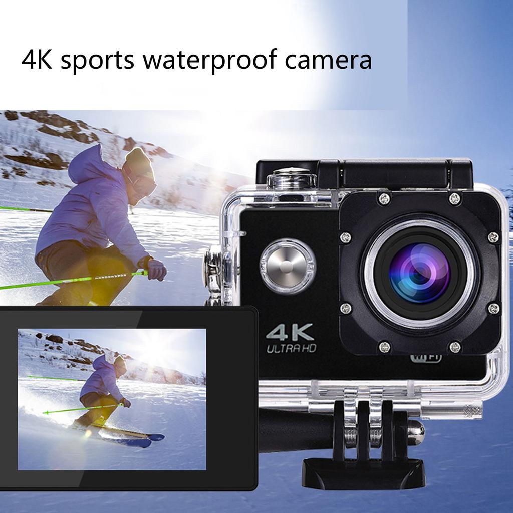 4K Sports Camera 2in Color Display WiFi Waterproof Outdoor Underwater Video Shooting Camera