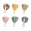 Retro Knitted Hollow Triangle Headband Daisy Strawberry Handmade Crochet Triangle Scarf Headgear Handmade Headscarf