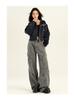 Women's American Retro Denim Overalls - Autumn 2024 Loose Slimming Wide-Leg Floor-Length Pants