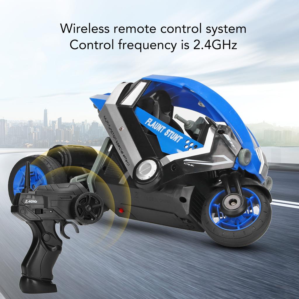 1:8 RC Drift Motorcycle High Speed 3 Wheeled Remote Control Stunt Motorcycle for Children Outdoor