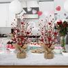 Red and Pink Heart Decorative Tree 40cm Foam Table Centerpiece for Valentine Themed Home and Office Holiday Decor