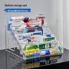 Tiered Transparent Acrylic Display Stand for Badges, Medicine, Figurines, Eyeshadow & Cosmetics