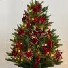 Christmas Flocking Bow Ornament - Window & Tree Decor