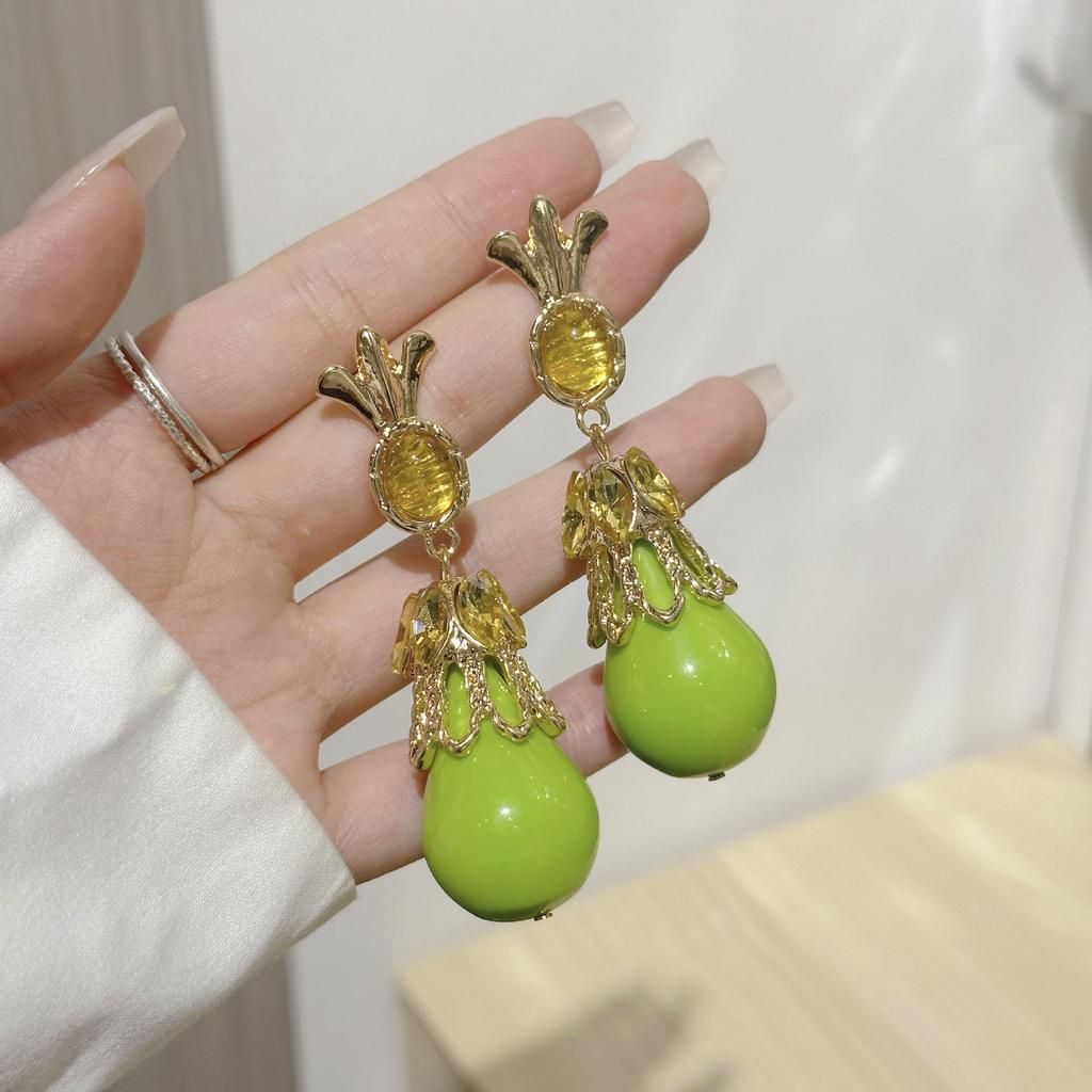 Elegant Floral Bow Earrings - High-End French Design for Women