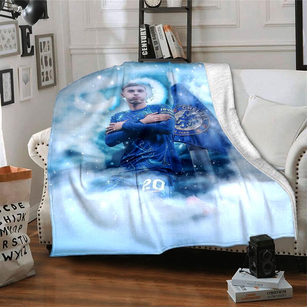 Chelsea Fc Football Player Blanket Durable Comfort Perfect for Office Chair Livingroom Picnics Four Seasons Multipurpose Stylish Decor