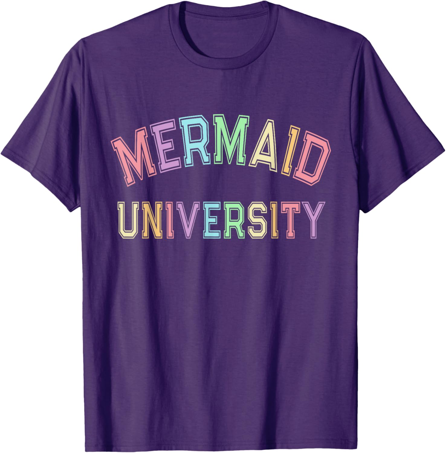 Funny MERMAID UNIVERSITY Girl Team Mom Daughter Swimming Dad T-Shirt S