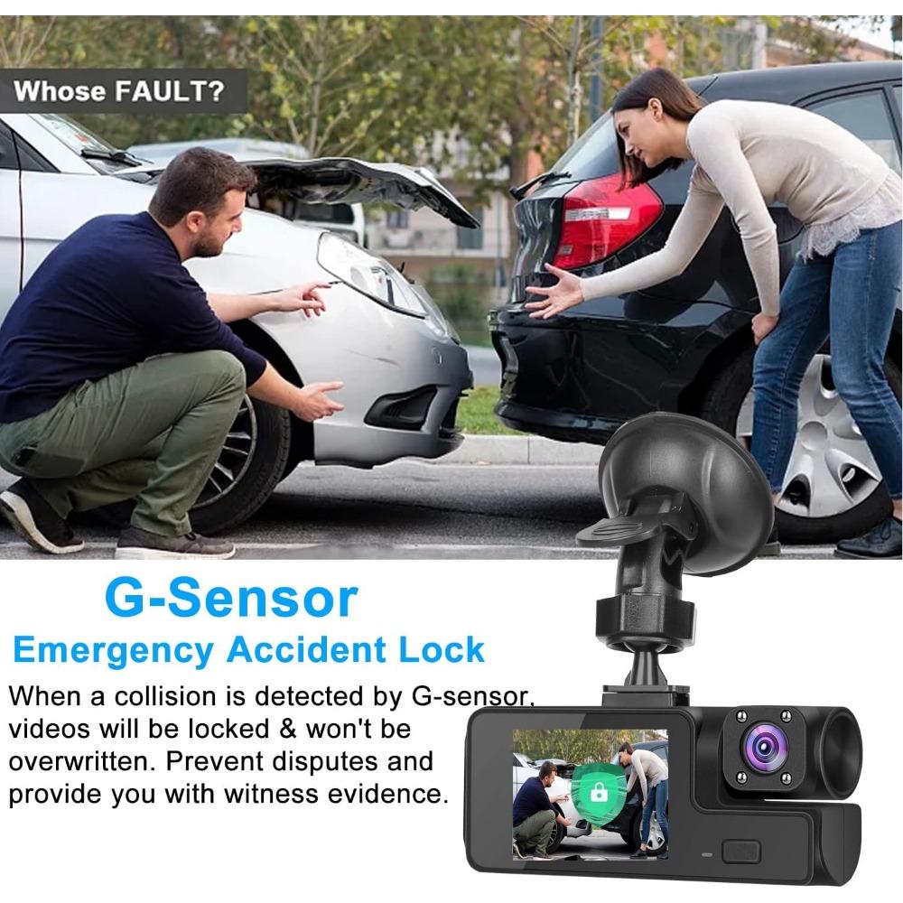 1080P Dual Dash Camera for Car Front and Inside Dashcam Car Security Video Recorder,170°Wide Angle Vehicle Cam,WDR,G-Sensor,2’’