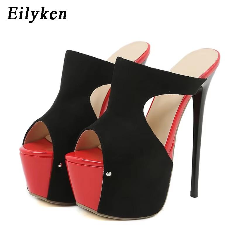 Eilyken Summer High Heels Women Slippers Female Pumps Slide Shoes Size 35-42