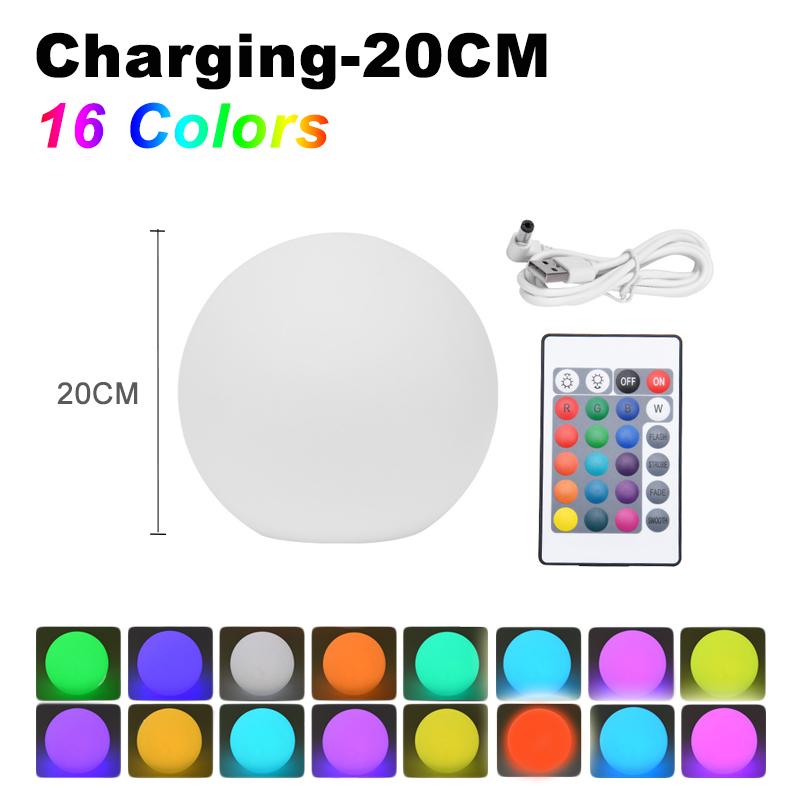 

Водонепроницаемый светодиодный светильник для газона на солнечной батарее RGB для сада, меняющий цвет, светящийся шар для украшения отеля, шары для освещения бассейна