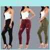 European Style Slim Fit Distressed Denim Jeans For Women With High Elasticity For Streetwear Look