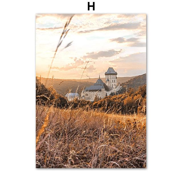 Maple Leaf Canvas Picture Paintings for Living Room Frameless Wall Art Prints Moutain Landscape Posters Modern Home Deocr No Frame